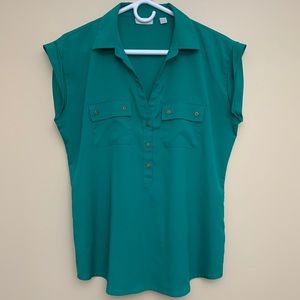 NY&CO teal blouse